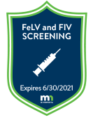 FeLV and FIV Screening. Expires 6/30/2021